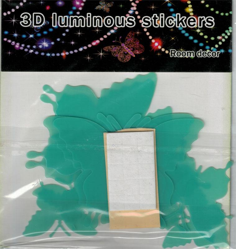 Luminous sticker butterfly decor