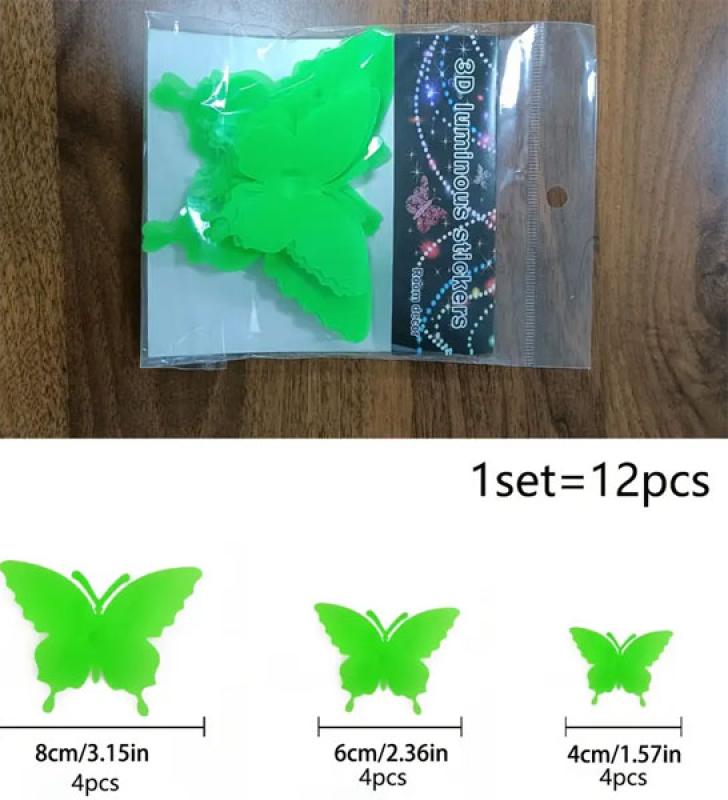 Luminous sticker butterfly decor