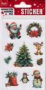 Christmas decoration stickers glitter