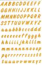 Wetterfeste Sticker Buchstaben gold 8 mm