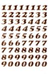 Sticker embossed gold numbers 8 mm