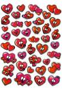 Crystal Sticker Heart Face