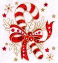 Candy cane red glittery gold