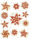 Star glittery red gold