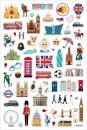 Schaum Sticker Großbritannien mit Landkarte