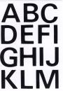 Weatherproof foil letters 25 mm black