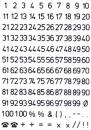 Weatherproof slide numbers 5 mm black