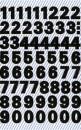 Weatherproof foil numbers 9,5 mm
