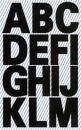 Weatherproof foil letters 25 mm silver