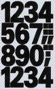 Weatherproof foil numbers 25 mm black