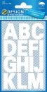 Weatherproof foil letters 25 mm white