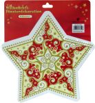 Star glitter large red gold