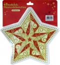 Star glitter large red gold