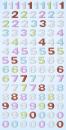 SOFTY - sticker pastel numbers 9 mm