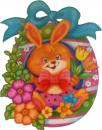 Easter Bunny picture window glittering