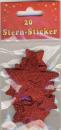 20 Edel Sticker Sterne rot