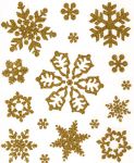 Window image Snowflakes gold mica
