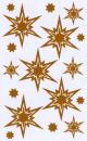 Star sticker gold embossing