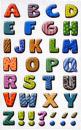 Papier Buchstaben bunt