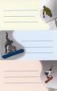 Buchetiketten Snowboard