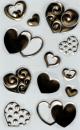 Foil sticker with relief embossing Butterfly  gold