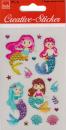 Mermaid Sticker with Glitter and Rhinestones