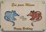 Holz Geld Geschenk Mäuse