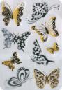 Creative butterfly gold and silver embossed