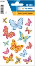 Sticker butterfly time with fine glitter