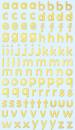 Sticker small letters gold