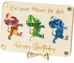 Holz Geld Geschenk Mäuse