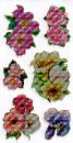Laser sticker flowers with gold edge